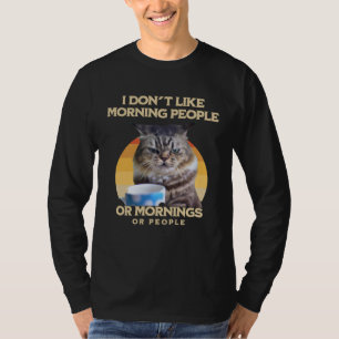 Camiseta Odio a la gente de la mañana y las mañanas y el ca