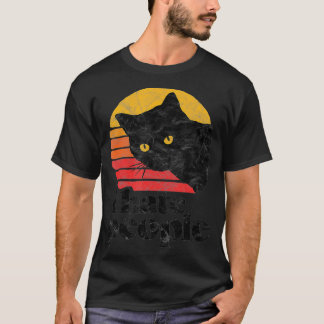 Camiseta Odio a la gente divertida estilo vintage retro
