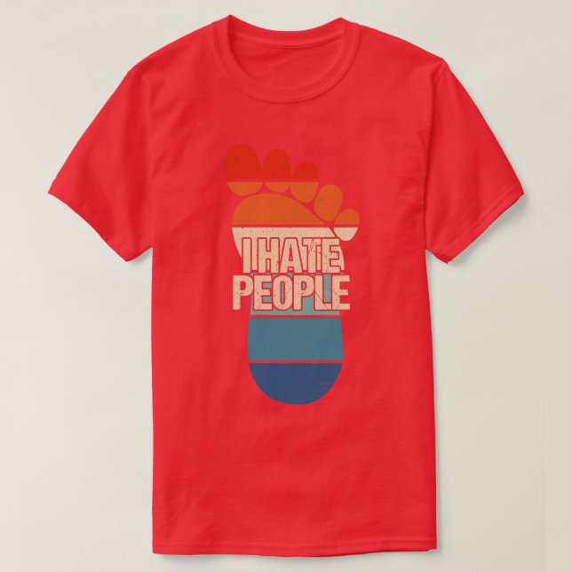 Camiseta Odio a la gente en grande (Diseño del anverso)