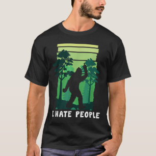 Camiseta Odio a la gente - Funny Pie Grande Dedo medio Sasq