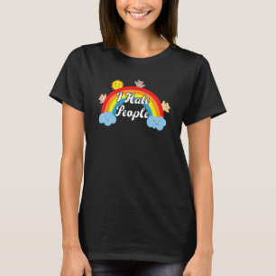 Camiseta Odio a la gente las nubes de sol arcoiris curtidas