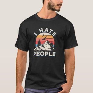 Camiseta Odio a la gente Me encanta acampar Trekking Sende