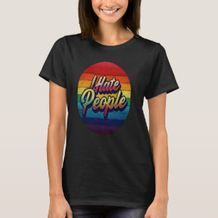 Camiseta Odio a la gente misántropo gruñón anti-social 2