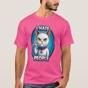 Camiseta Odio a la gente misántropo y desagradable odio ant