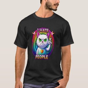 Camiseta Odio a la gente misántropo y malhumorada anti-soci