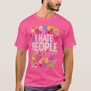 Camiseta Odio a la gente misántropo y malhumorada anti-soci