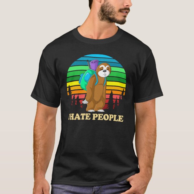Camiseta odio a la gente perezosa (Anverso)