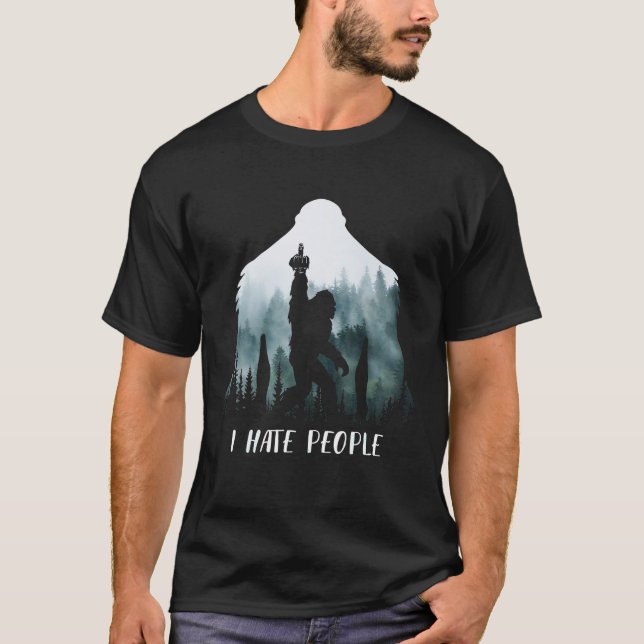 Camiseta Odio a la gente por el regalo de camping para pies (Anverso)