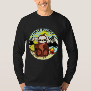 Camiseta Odio a la gente por la aventura al aire libre
