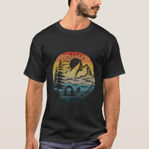 Camiseta Odio a la gente por vintage Sun Retro Camping Dive