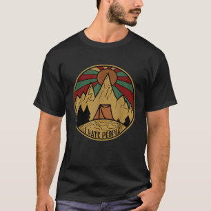 Camiseta Odio A La Gente Que Amo Camping Gracioso
