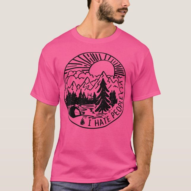 Camiseta Odio a la gente que amo el camping (Anverso)