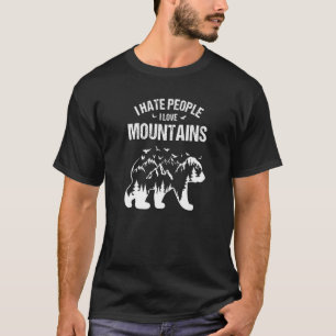 Camiseta Odio a la gente que amo las montañas sarcásticas