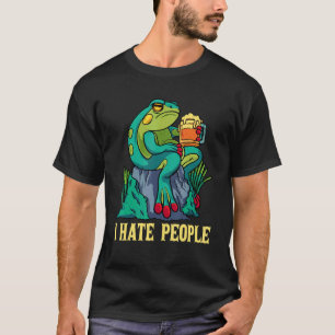Camiseta Odio a la gente que bebe cerveza de rana