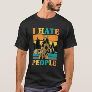 Camiseta Odio a la gente que soy divertida y vintage campin