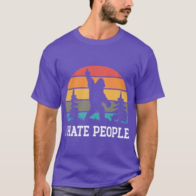 Camiseta Odio a la gente Sasquatch (Anverso)
