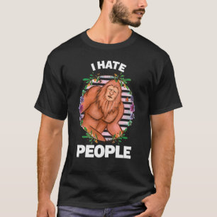 Camiseta Odio a la gente Sasquatchbig Foot Gráfico