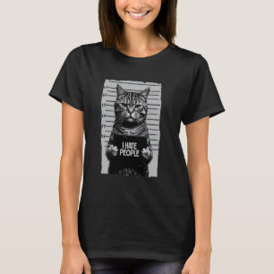 Camiseta Odio a la gente u2013 divertida foto de una gata g