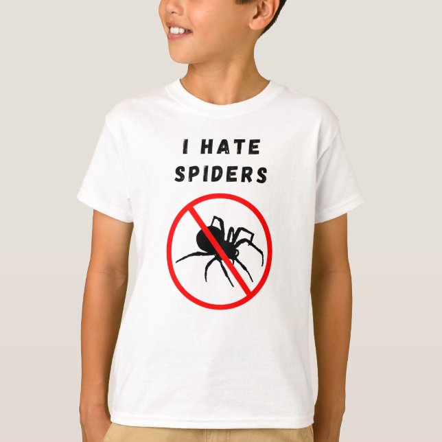 Camiseta Odio a las arañas (Anverso)