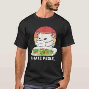 Camiseta Odio A Las Mujeres Gritando A Un Gato Usando Medic