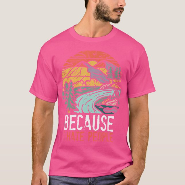Camiseta Odio a las personas que practican senderismo por e (Anverso)