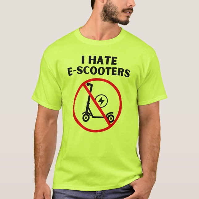 Camiseta Odio a los E-Scooters (Anverso)