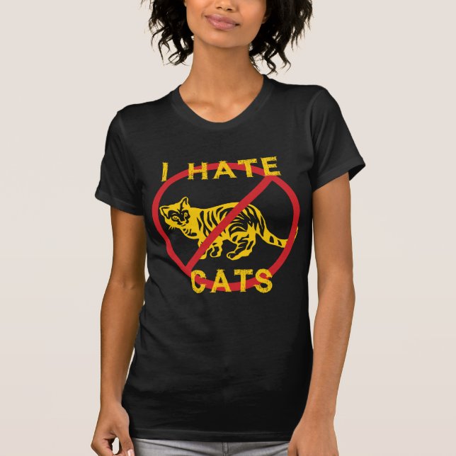 Camiseta Odio a los gatos (Anverso)