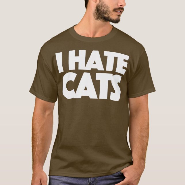 Camiseta odio a los gatos (Anverso)