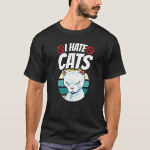 Camiseta Odio a los gatos Frases de animales Perro Cachorro