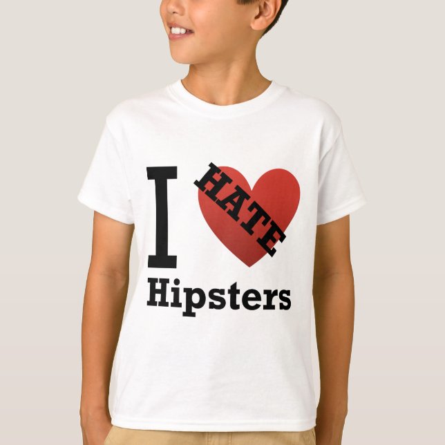 Camiseta Odio a los hipsters (Anverso)