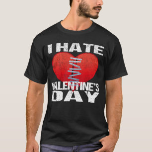 Camiseta Odio a los hombres El día de San Valentín mujeres