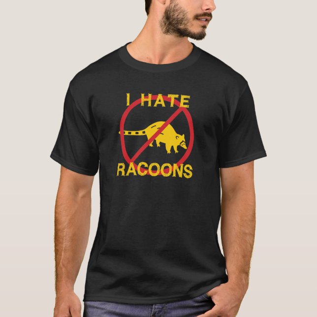 Camiseta Odio a los mapaches (Anverso)