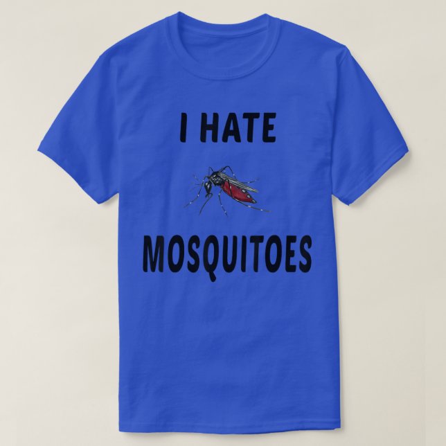 Camiseta Odio a los mosquitos Divertidos Mosquitos (Diseño del anverso)