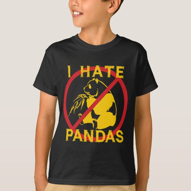 Camiseta Odio a los pandas (Anverso)