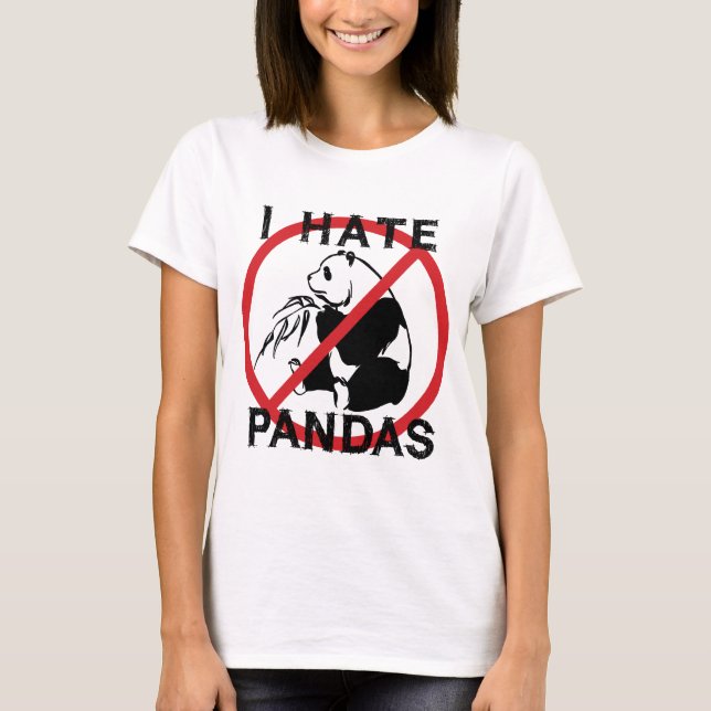 Camiseta Odio a los pandas (Anverso)