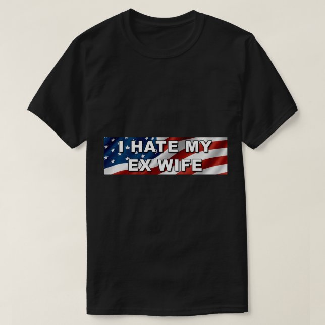 Camiseta ODIO A MI EX ESPOSA, Pegatina del pegatina del par (Diseño del anverso)
