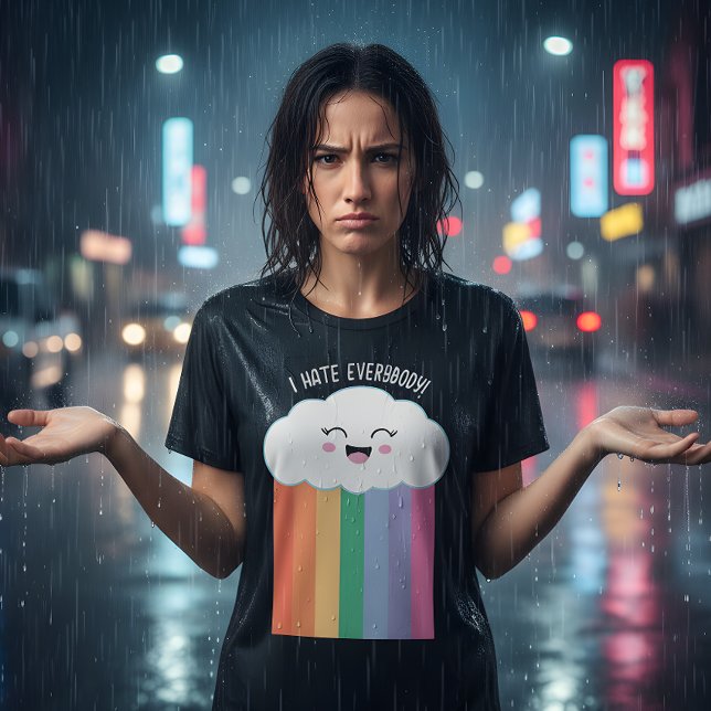 Camiseta Odio a todos los cómicos Kawaii Cloud (Subido por el creador)