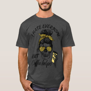 Camiseta Odio a todos pero el café ayuda a vestir Halloween