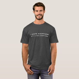 Camiseta Odio cada uno… con algunas excepciones divertidas