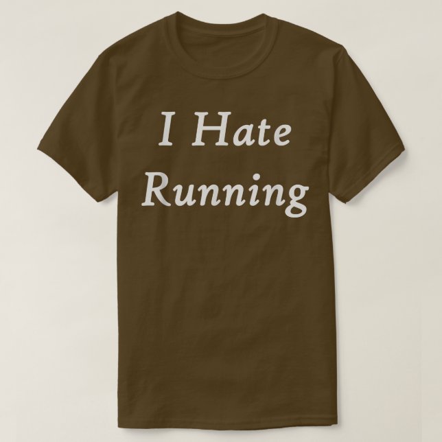 Camiseta Odio Correr Divertido Trabajo  (Diseño del anverso)