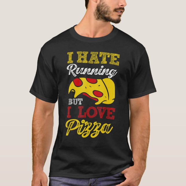 Camiseta Odio Correr Pero Amo La Pizza (Anverso)