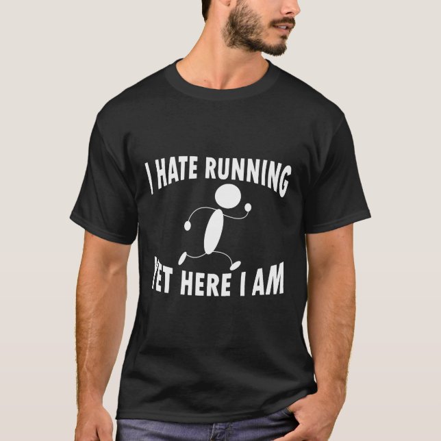 Camiseta Odio Correr Ya Aquí Estoy Divertida Runne (Anverso)