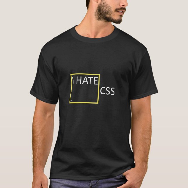 Camiseta Odio CSS T Shirt Gracioso Coder Tee (Anverso)