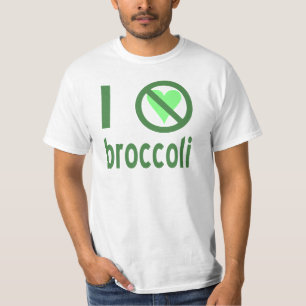 Camiseta Odio el brócoli Texto Verde