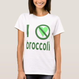 Camiseta Odio el brócoli Texto Verde
