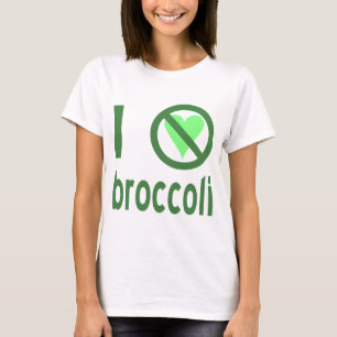 Camiseta Odio el brócoli Texto Verde