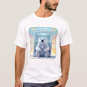 Camiseta Odio el calor del verano - Osito polar lindo en la