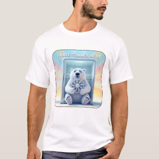Camiseta Odio el calor del verano - Osito polar lindo en la