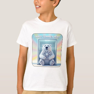 Camiseta Odio el calor del verano - Oso polar lindo en la n