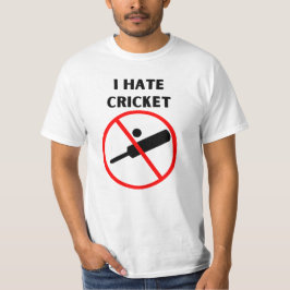 Camiseta Odio el críquet